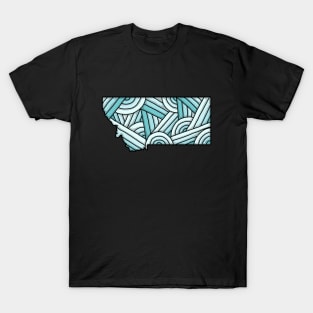 Montana Map Art T-Shirt